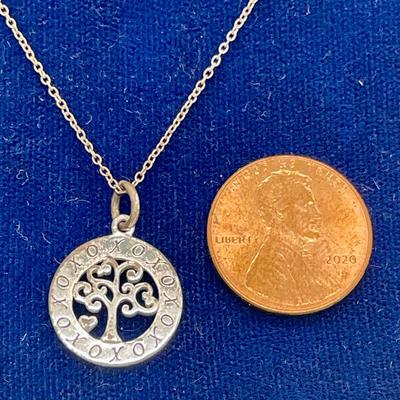 18” Sterling Silver Family Tree Necklace
