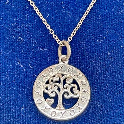 18” Sterling Silver Family Tree Necklace