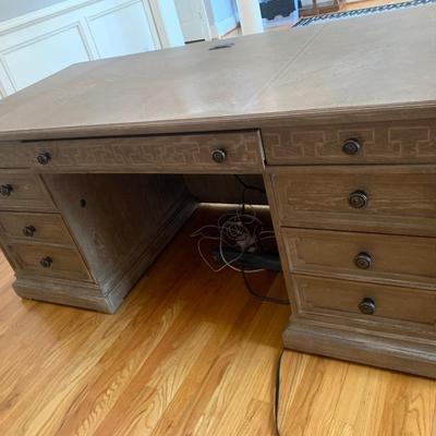 Gorgeous designer desk, dove tail, filing drawer, keyboard drawer, cord covers -72” L 34” depth 31”H