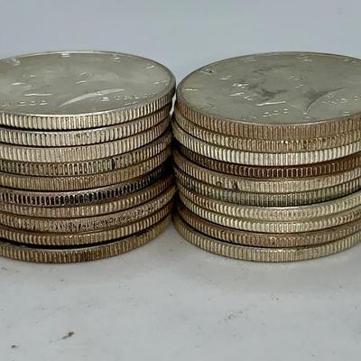 Lot of 20, 1964 Kennedy Half Dollars