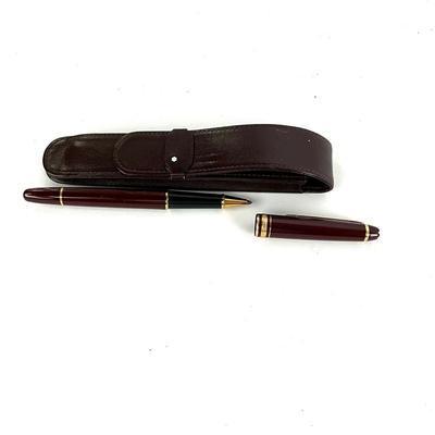 349 MONTBLANC Burgundy Fountain Pen (AS-IS)
