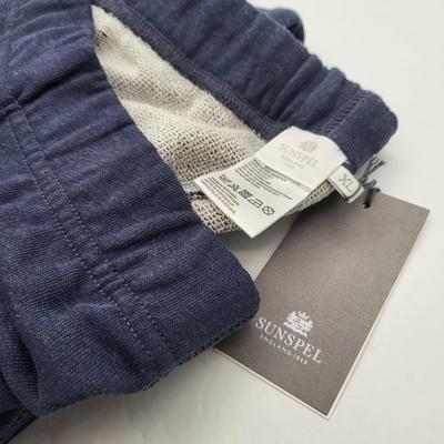 NEW Sunspel Loopback Cotton Track Sweat Pants Navy Size XL Retails $170