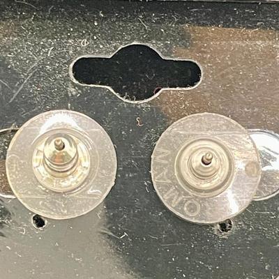 Silvertone Pierced Ear Earrings - Siver knot studs for pierced ears