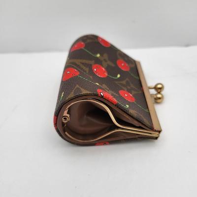 LV Cherry Pattern Lipstick or Coin Kiss Clasp Case