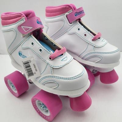 NEW Girls Pink/White Chicago Roller Skates Size J13