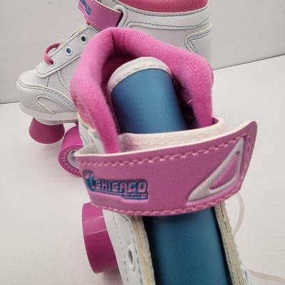 NEW Girls Pink/White Chicago Roller Skates Size J13