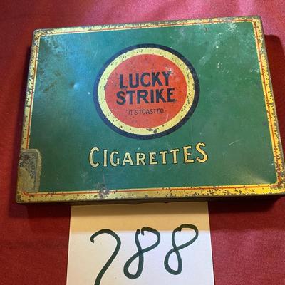 Lucky Strike Tin Cigarette Box
