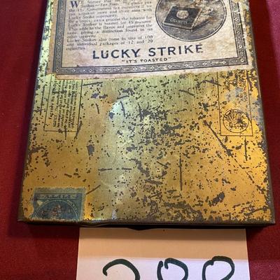 Lucky Strike Tin Cigarette Box