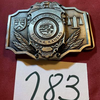 1985 Dept. Of Police Topeka Ks. Buckle