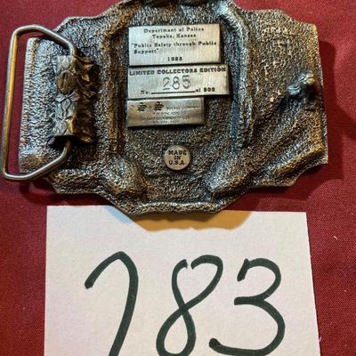 1985 Dept. Of Police Topeka Ks. Buckle