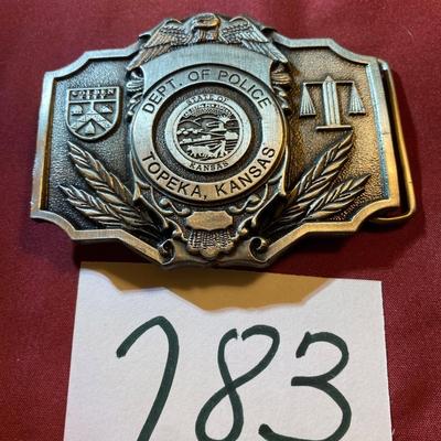 1985 Dept. Of Police Topeka Ks. Buckle