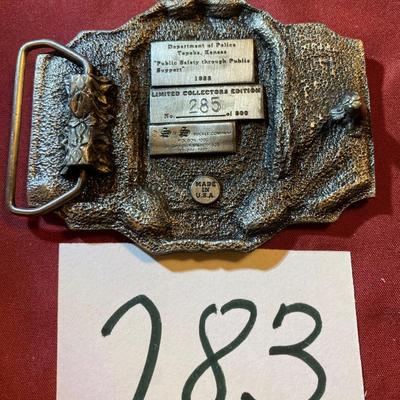 1985 Dept. Of Police Topeka Ks. Buckle