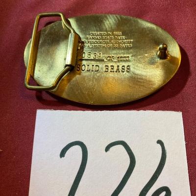 1985 Solid Brass Kansas State Parks Buckle