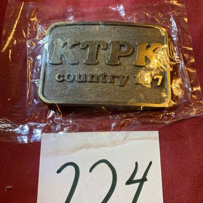 KTPK Radio Station Buckle