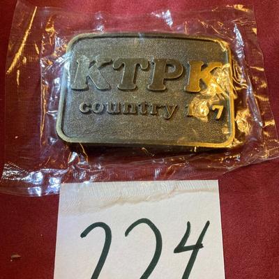 KTPK Radio Station Buckle