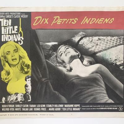 Ten Little Indians original 1966 English/French vintage lobby card