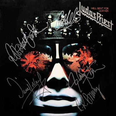 Judas Priest signed Hell Bent For Leather album