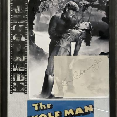 Lon Chaney Jr. original signature collage.