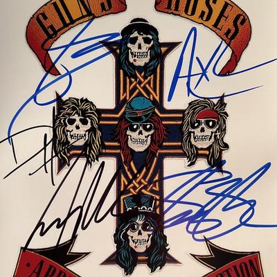 Guns N' Roses band signed photo