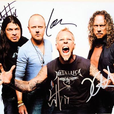 Metallica signed promo photo 