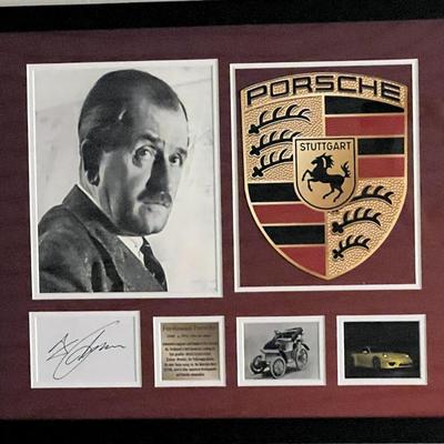 Ferdinand Porsche original signature collage
