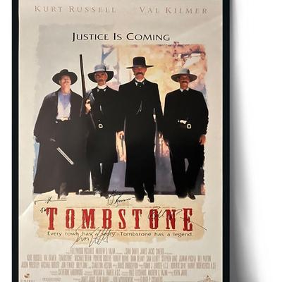 Tombstone cast signed movie poster
