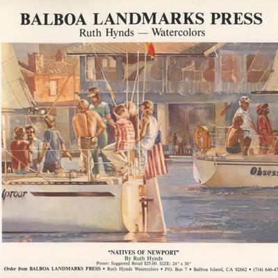 Ruth Hynds "Natives of Newport" watercolor print 