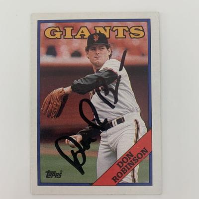 Don Robinson signed baseball card