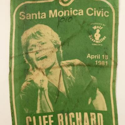 Cliff Richard 1981 Backstage Pass