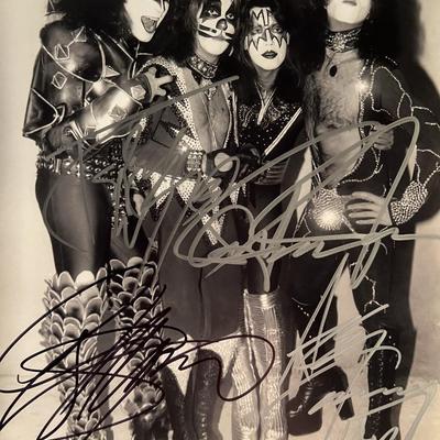 Kiss band signed photo 
