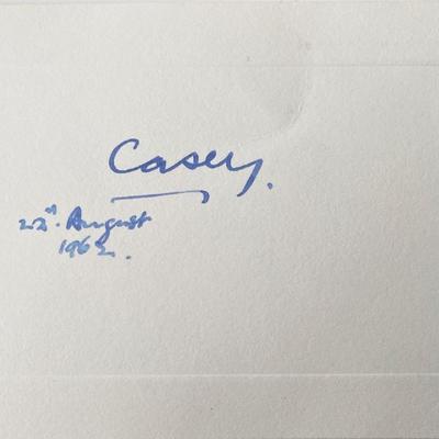 Richard Casey, Baron Casey original signature