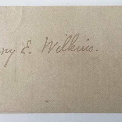 Author Mary E. Wilkins original signature