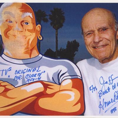 House Peters Jr. signed Mr Clean photo