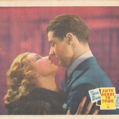 Fifty Roads to Town 1937 original vintage lobby card
