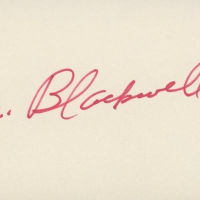 Mr. Blackwell signature cut