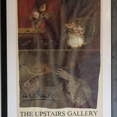 Alvar hand signed Framed Upstairs Gallery print