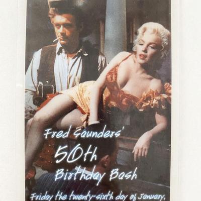 Fred Saunders' 50th Birthday Bash Guest Pass