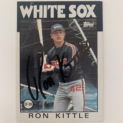 Ron Kittle signed baseball card