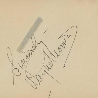 Wayne Morris signature cut