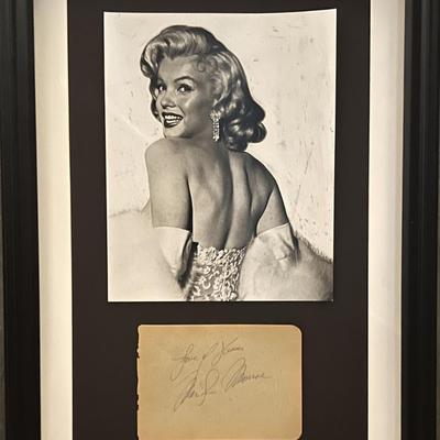 Marilyn Monroe original signature custom framed