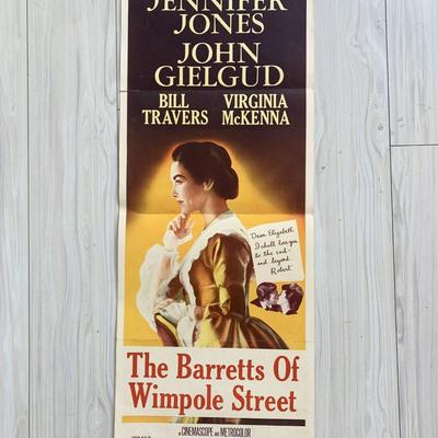 The Barretts of Wimpole Street original 1956 insert movie poster