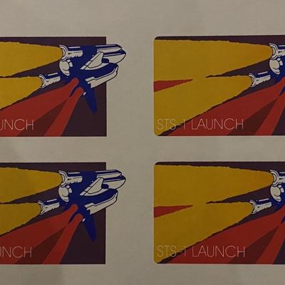 1981 STS-1 NASA Columbia Space Shuttle Transportation vintage decal