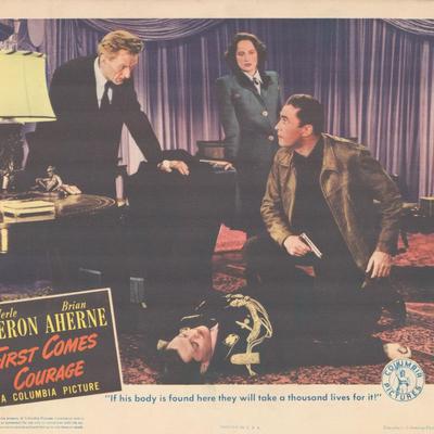 First Comes Courage 1943 original vintage lobby card
