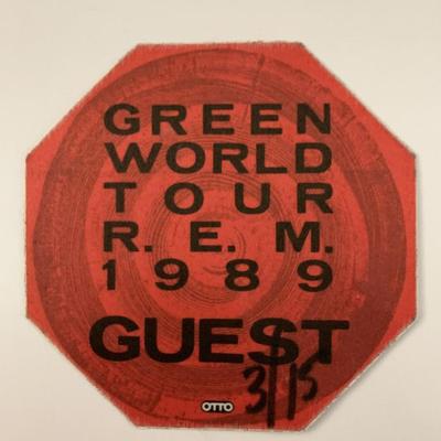 R.E.M Green World Tour 1989 Guest Pass