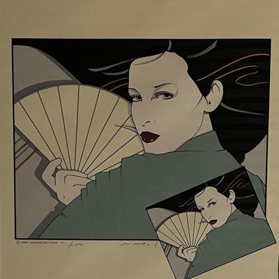 Patrick Nagel signed 1980 Grunwald serigraph. 