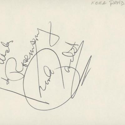 Korla Pandit signed note