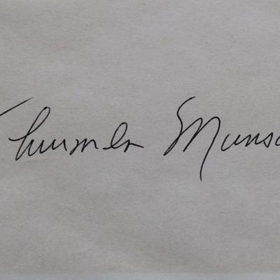 NY Yankees Thurman Munson signed slip
