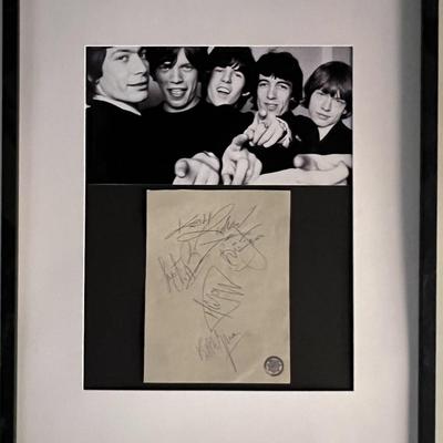 Rolling Stones original signature collage