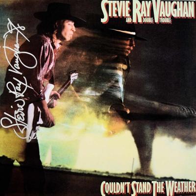 Stevie Ray Vaughan Couldn’t Stand The Weather signed album