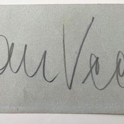 Austrian dancer Jan Veen original signature 